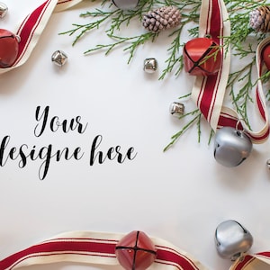 Noël  Photo style Stock photographie d’hiver fond Image Mock Up Marketing Blog Image JPG pin de style flatlay mock Maquette Christmas