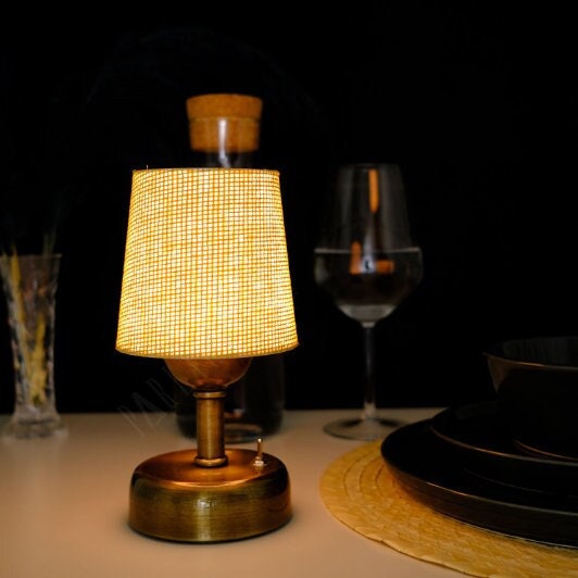 Stylish Battery-Operated Table Lamp: It's Small and