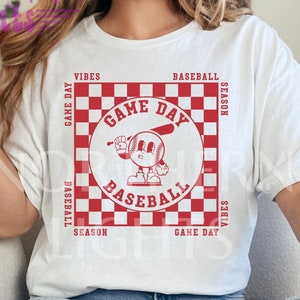 Retro Game Day Svg, Baseball Svg, Retro Baseball Svg, Game Day Svg, honkbalseizoen Svg, digitale download, Game Day Baseball Png, Smile Svg