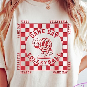 Día del juego retro Svg, voleibol Svg, voleibol retro Svg, día del juego Svg, temporada de voleibol Svg, descarga digital, diseño de voleibol para el día del juego