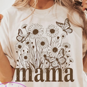 Floral Mama png, mama png, Moederdag png, mama sublimatieontwerp, bloem png, mama vintage png, moeder png, Retro Mama Botanic Floral png