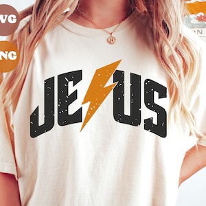Jésus SVG, T-shirt chrétien Svg, foi Svg, Svg religieux, Svg chrétien, Jésus Lightning Bolt Png