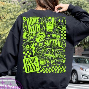 Vintage Softball Collage Png, Game Day, Retro Softball Sublimation Design for Shirt, Trendy Softball Season