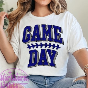 Retro Game Day voetbal marineblauw en grijs png, voetbalsublimatieontwerp, voetbalseizoen png, game dag touchdown png, voetbal marineblauw en zilver