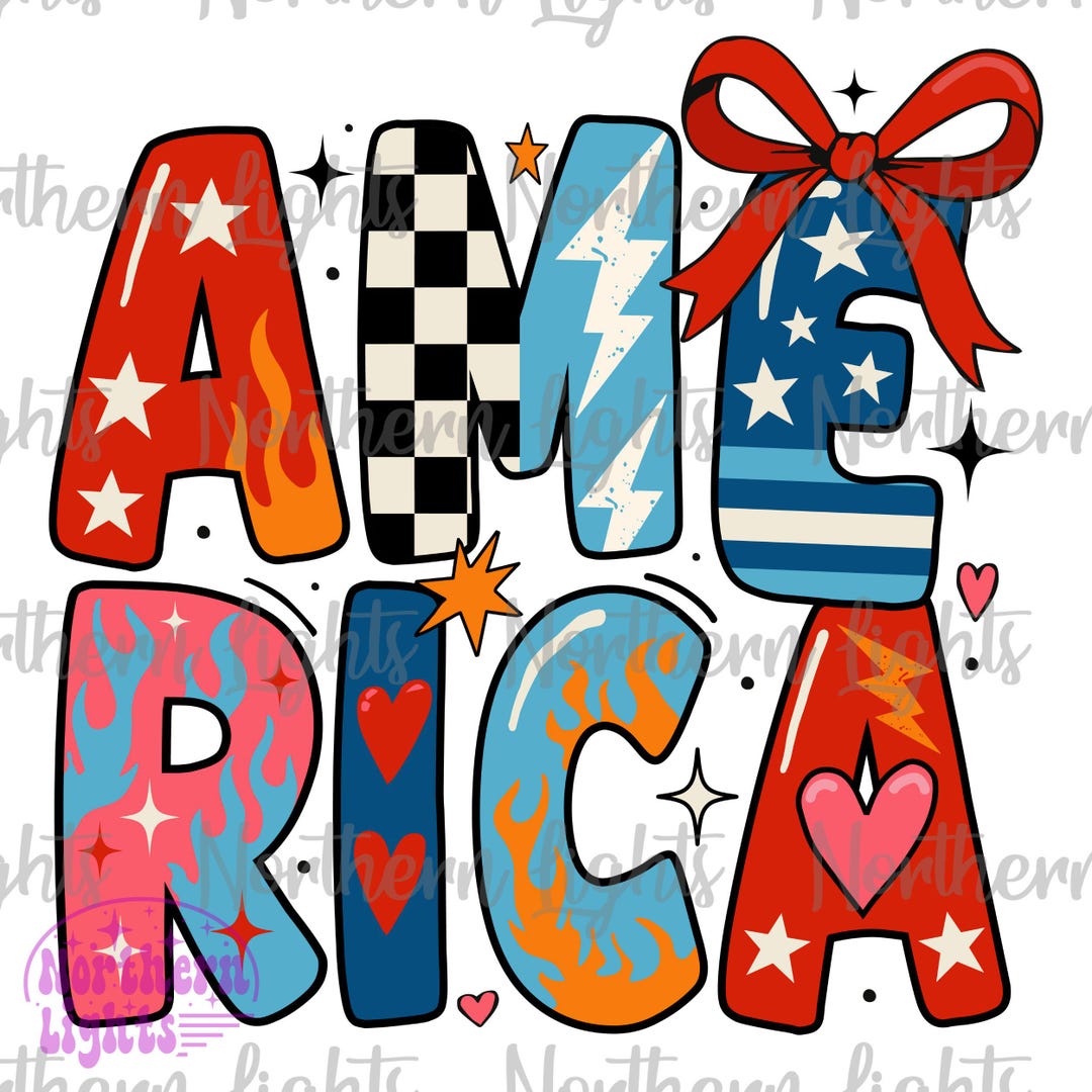 Retro America Coquette PNG, Preppy America Png, 4th of July Png ...