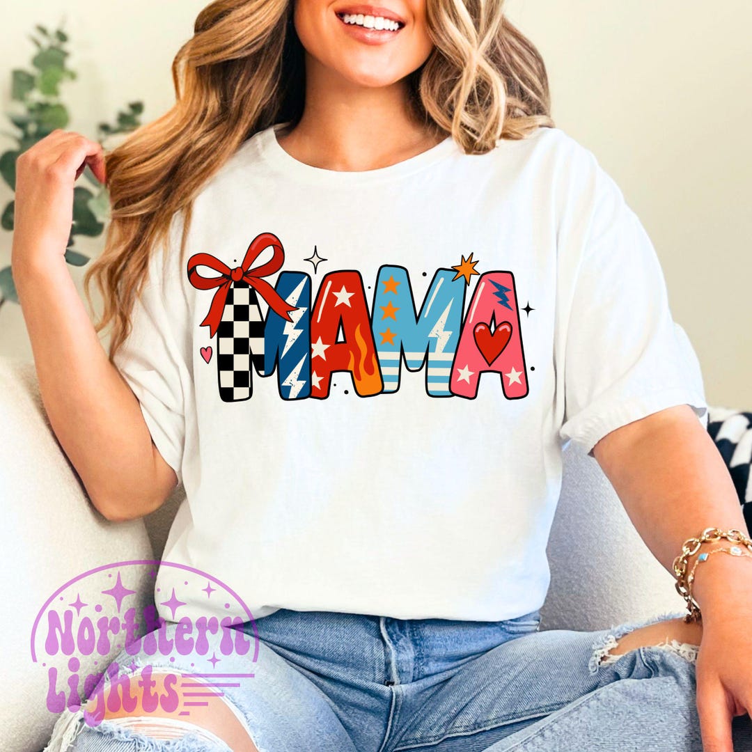 4th of July Mama Coquette PNG, American Mama Png, Checkered Mama Png ...