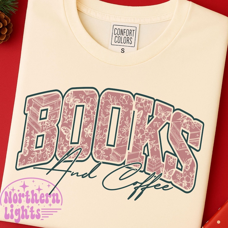 Retro Books And Coffee PNG, Book Lover Club Sublimation Design, Boho Floral Book Era, Bookish Mama Png