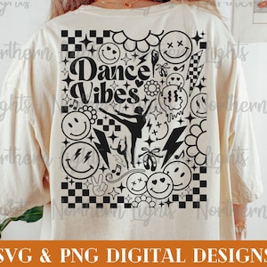 Retro Dance Vibes SVG, Dance Svg Design, Dance Life Svg,  Dance Mom Svg, Dance Svg, Smile Dance Svg