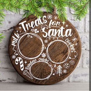 Kekse für Santa Tablett Doodle Kreis SVG png, Kekse für Santa Teller SVG, Liebes Santa Tablett SVG, Leckereien für Santa svg png