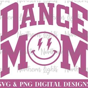 Dance Mom SVG, Retro Smile Dance Svg Design, Dance Life Svg,  Dance Mom Png, Dance Svg, Smile Mom Dance Svg