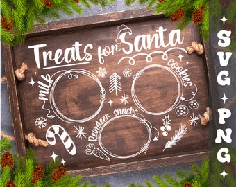 Cookies for Santa Tray Doodle SVG png, Cookies for Santa Plate SVG, Dear Santa Tray SVG, Treats for Santa svg png