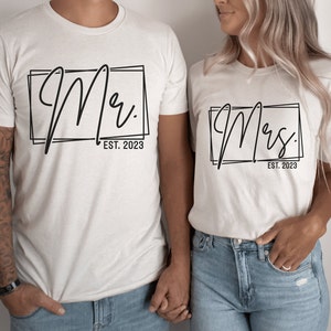 Sr. y Sra. est 2023 SVG PNG, Est. 2023 Svg, Novia y novio SVG, Boda 2023 Svg, Esposo y esposa Svg, Aniversario Svg