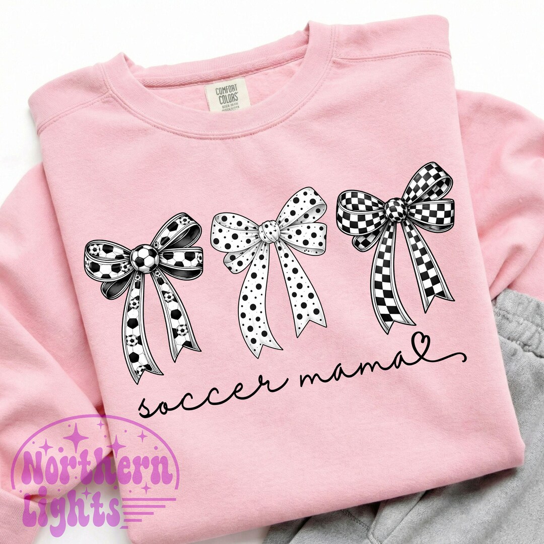 Soccer Mama PNG, Retro Soccer Coquette Bow Sublimation Design, Game Day ...
