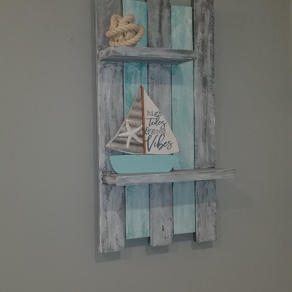 Rustic pallet shelf