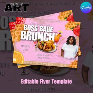 DIY Brunch Canva Flyer Template – Stylish Event Design for Networking & Celebrations