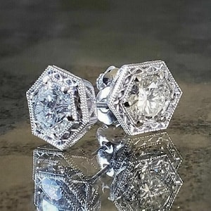 Vintage diamond stud earrings discount