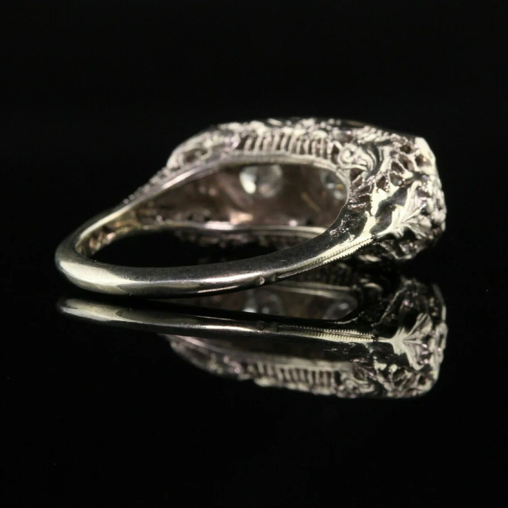 Circa 1910-20s Vintage Edwardian 3 Stone Round Diamond Engagement Ring ...