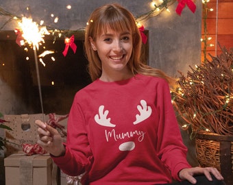 Christmas Matching Family Sweatshirts, Personalised Matching Family Jumpers, Sweatshirt, Matching Sweatshirts, Christmas Reindeer Jumpers