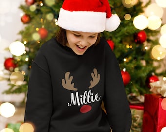 Christmas Matching Family Sweatshirts, Personalised Matching Family Jumper, Sweatshirt, Matching Sweatshirts, Christmas Reindeer Jumpers