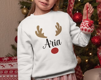 Christmas Matching Family Sweatshirts, Personalised Matching Family Jumper, Sweatshirt, Matching Sweatshirts, Christmas Reindeer Jumpers