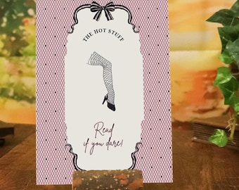 Art Print "The Hot Stuff" | Spicy Romance Print | Read if you dare | Retro Pin-Up Style | Gift for Readers | Smut Reader
