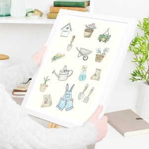 Póster de jardín, Póster de naturaleza A4/A3/A2, Ilustración de plantas, Bellas artes, descarga digital