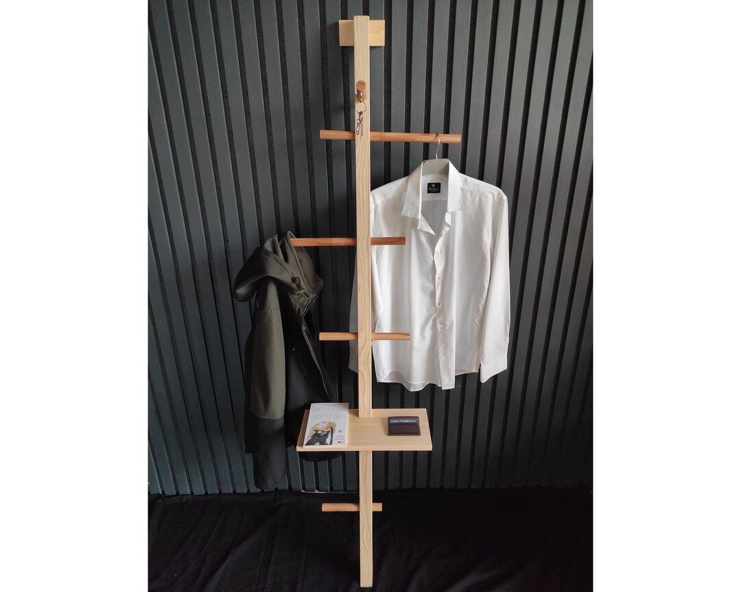 Modern Valet Stand Wooden Valet Clothes Rack Dress Hanger Etsy