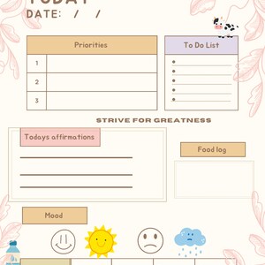 Printable / Downloadable Every Day Journal Entry - Etsy