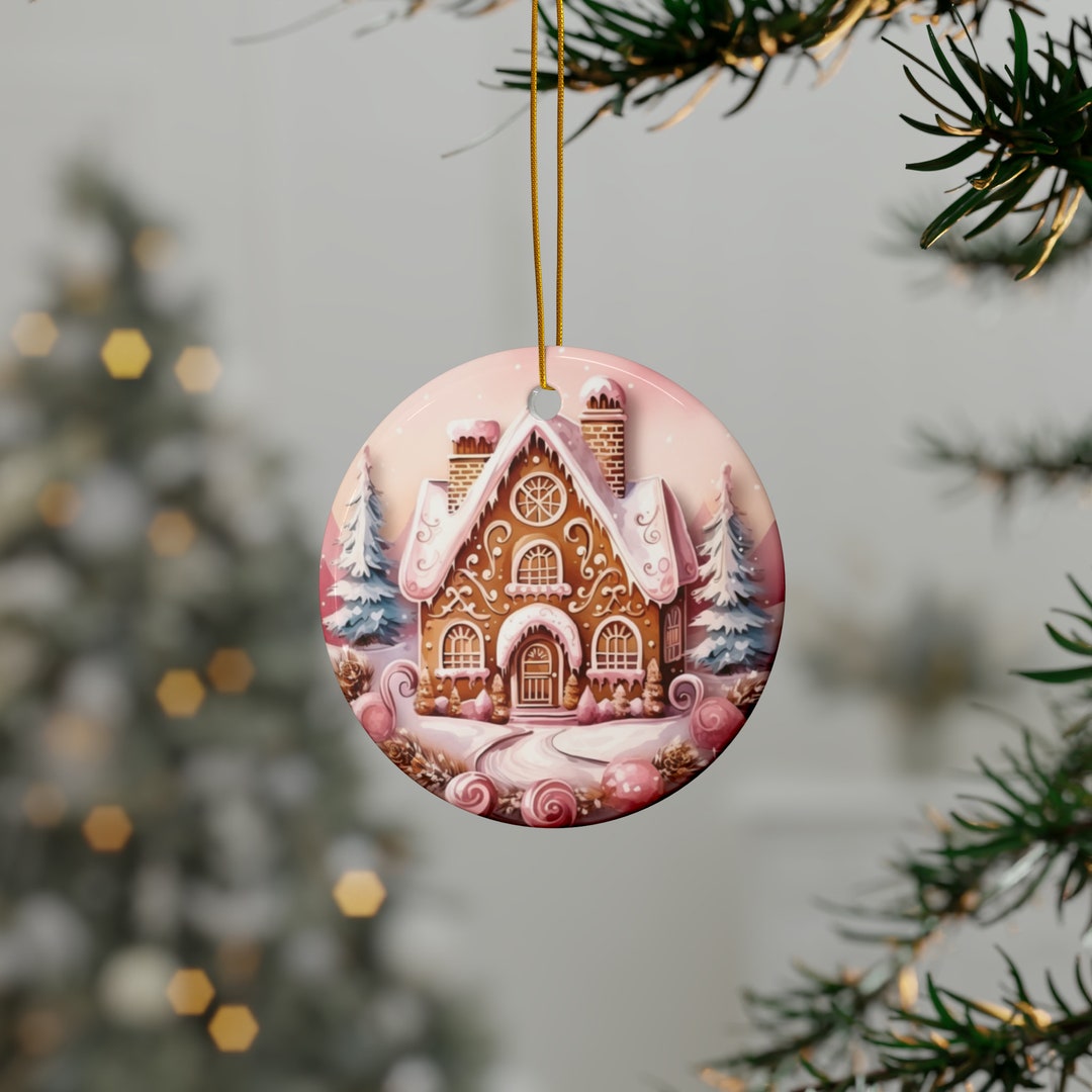 Gingerbread House, Ceramic Ornaments, Christmas Tree Ornament, Cute