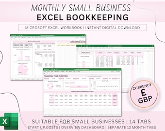 Small Business Bookkeeping Spreadsheet Business Budgeting Excel Monthly Income Expense Tracker Profit Loss Sales Cost Budget Tracker