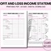 Small Business Income Statement With Example | Printable Profit and ...