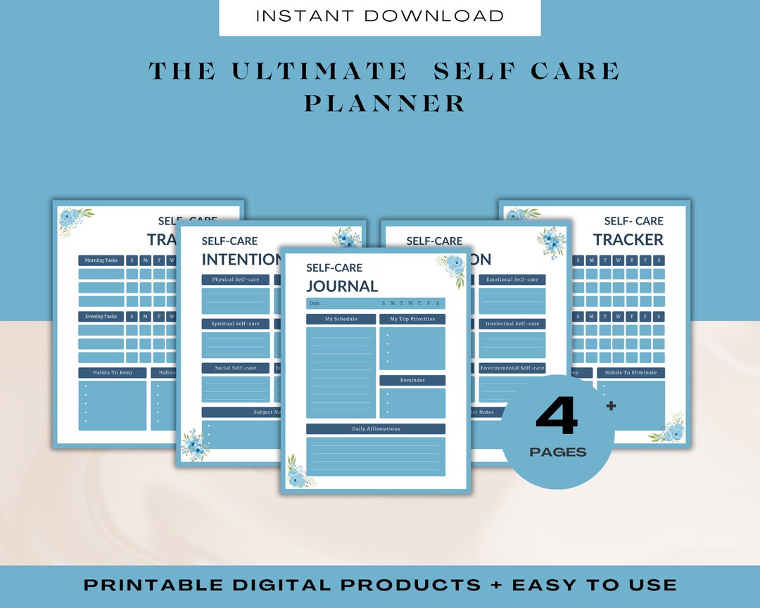Self Care Planner, Self Care Journal, Self Care Tracker, Self Care