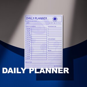 Cute Aesthetic Daily Planner | Printable & Digital A4 Template for iPad (Goodnotes, Notability)
