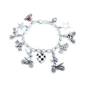 Dirt Bike Charm Bracelet
