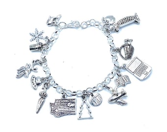 Washington State Charm Bracelet Seattle
