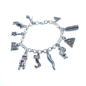 Italy Charm Bracelet Italian Themed Charms