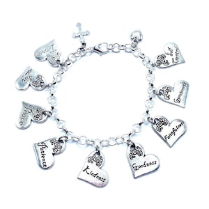 Fruit Of The Spirit Christian Charm Bracelet Religious