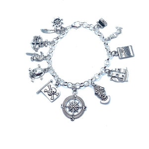 Pirate Charm Bracelet Skulls Treasures Ship Mermaid Charms