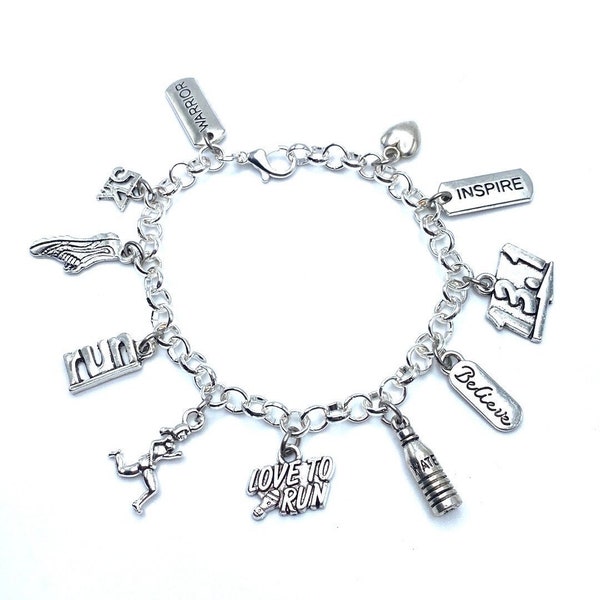 Runner Charm Bracelet Running Charms