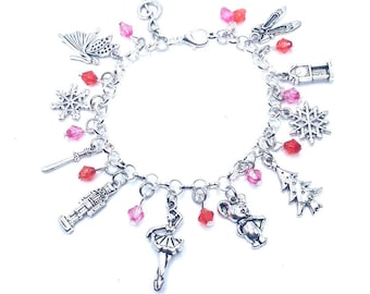 Nutcracker Charm Bracelet Christmas Ballet Festive Holiday