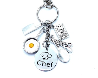 Chef Keychain Bag Charm Culinary Arts Cooking Charms