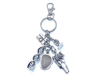 Crime Scene Investigator Keychain Bag Charm CSI May Be Personalized