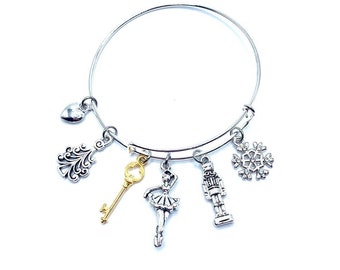 Christmas Nutcracker Bracelet Ballerina May Be Personalized