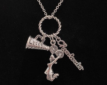 Cheerleader Necklace Megaphone Cheerleading Charms