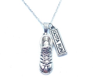 Gotta Run Necklace Runner Track Sneaker May Be Personalized