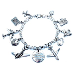 Flight Attendant Charm Bracelet