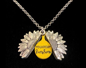 You Are My Sunshine Necklace Sunflower