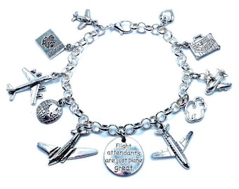 Flight Attendant Charm Bracelet