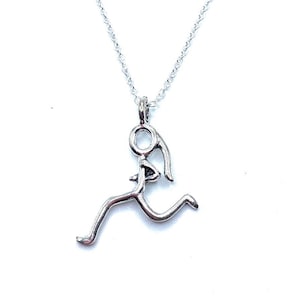 Runner Necklace Stick Figure May Be Personalized