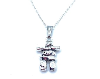 Inukshuk Stone Man Necklace